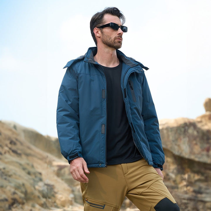 Sapphire Blue MAGCOMSEN Men's Winter Coat Water-Resistant Ski & Snow Jacket with Hood in #Color_Sapphire Blue