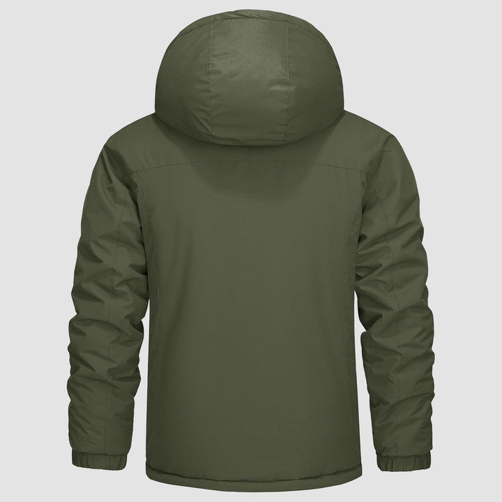 Army Green MAGCOMSEN Men's Winter Coat Water-Resistant Ski & Snow Jacket with Hood in #Color_Army Green