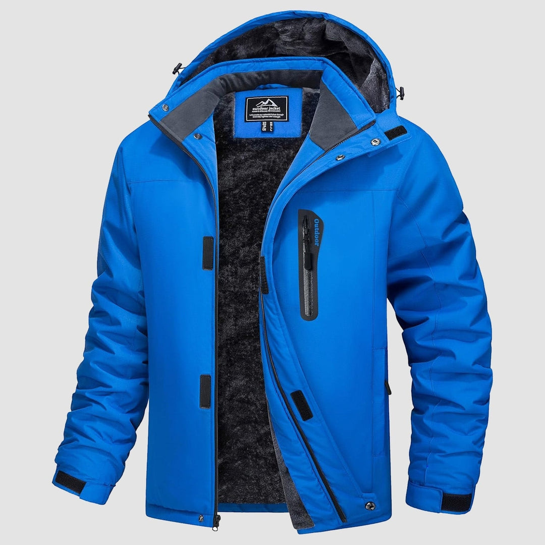 Denim Blue MAGCOMSEN Men's Winter Coat Water-Resistant Ski & Snow Jacket with Hood in #Color_Denim Blue