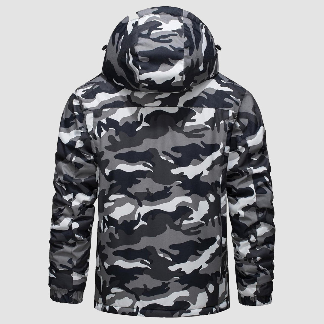 Black Camouflage MAGCOMSEN Men's Winter Coat Water-Resistant Ski & Snow Jacket with Hood in #Color_Black Camouflage