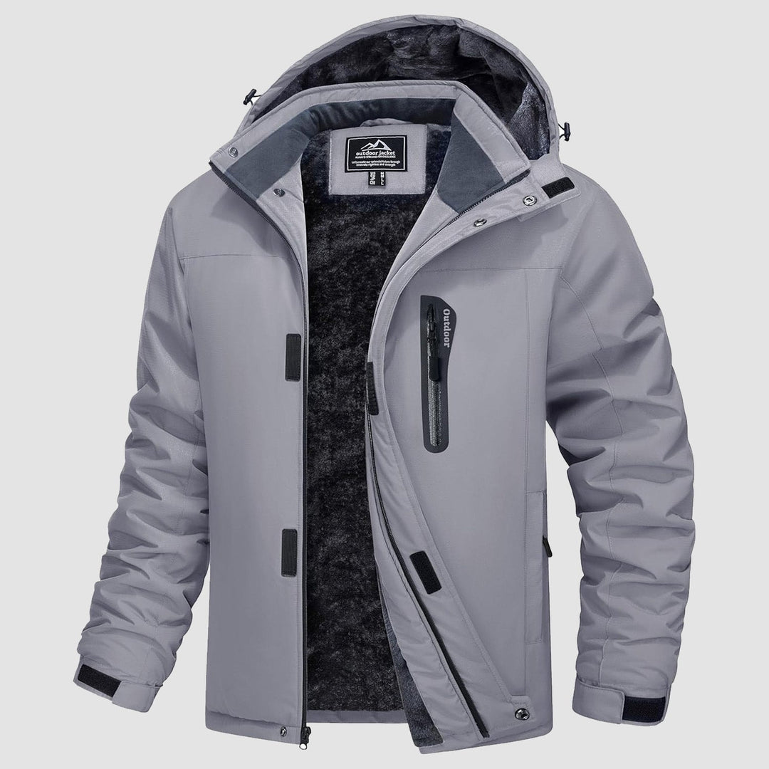 Light Grey MAGCOMSEN Men's Winter Coat Water-Resistant Ski & Snow Jacket with Hood in #Color_Light Grey