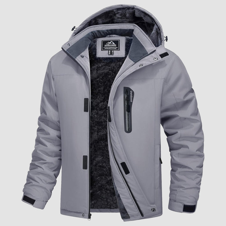 Light Grey MAGCOMSEN Men's Winter Coat Water-Resistant Ski & Snow Jacket with Hood in #Color_Light Grey