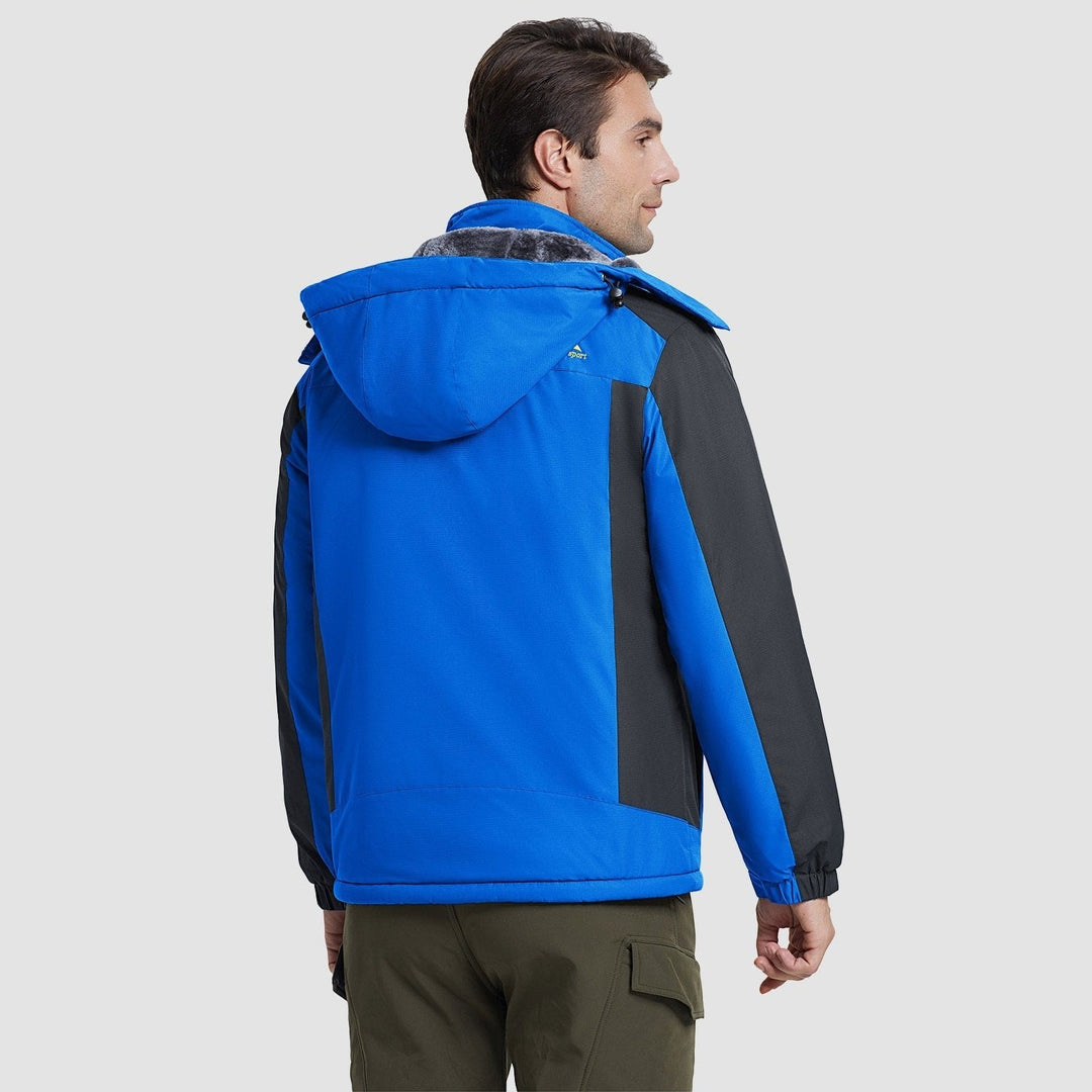 Bright Blue MAGCOMSEN Men's Water-Resistant Ski Jacket - Warm Fleece Winter in #Color_Bright Blue