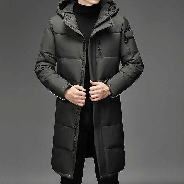 Winston | Men's Hooded Quilted Long Coat