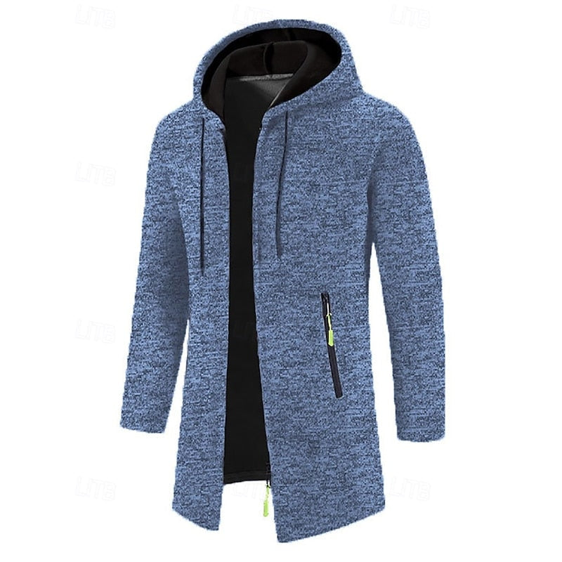 Tucker | Men's Hooded Zip Up Long Coat