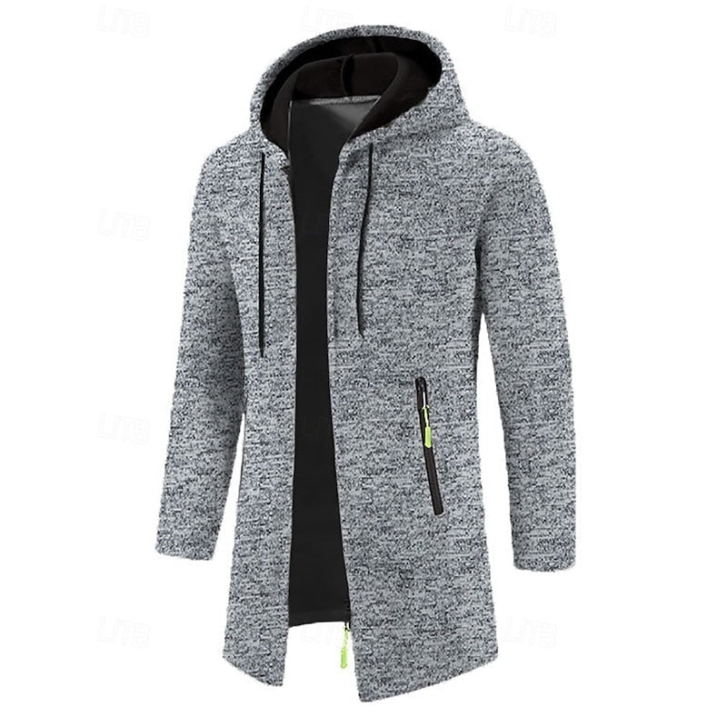 Tucker | Men's Hooded Zip Up Long Coat