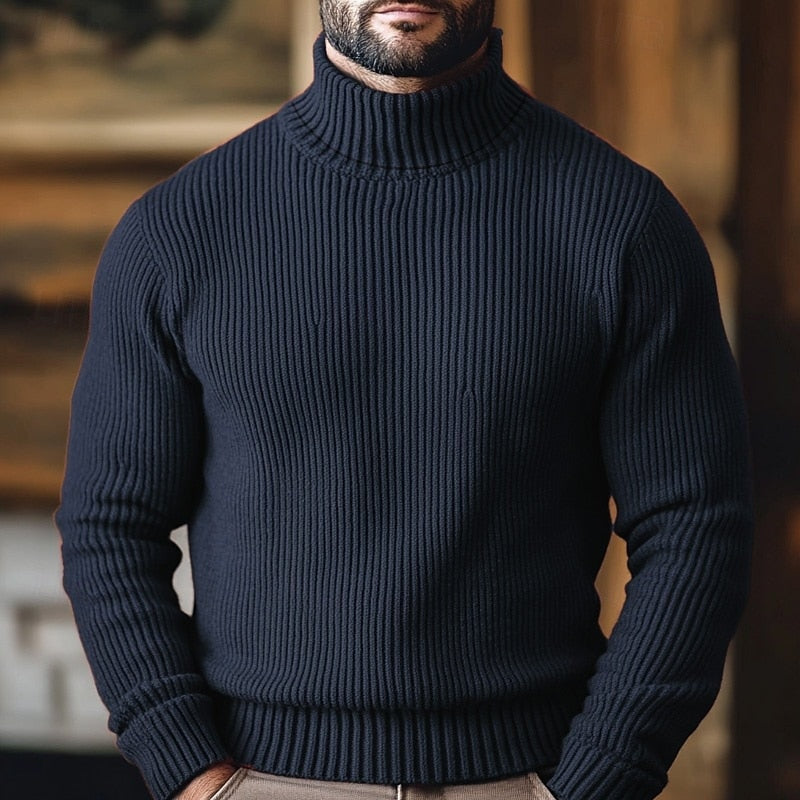 Landon | Men's Ribbed Turtleneck Jumper