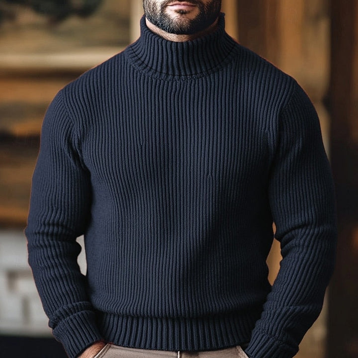 Landon | Men's Ribbed Turtleneck Jumper