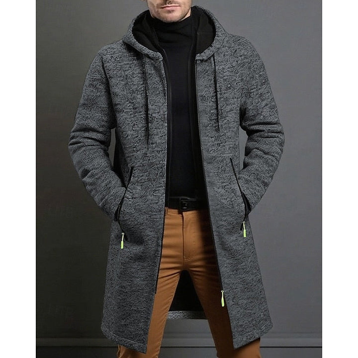 Tucker | Men's Hooded Zip Up Long Coat