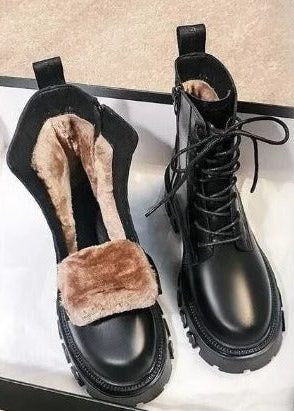 Lace-Up Ankle Snow Boots for Women