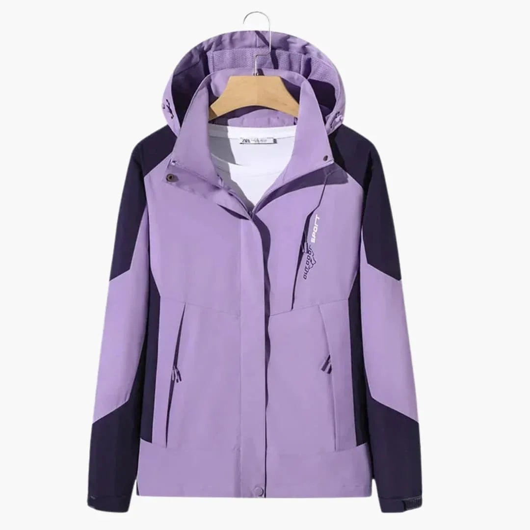 Men's Color-Block Hooded Ski Jacket