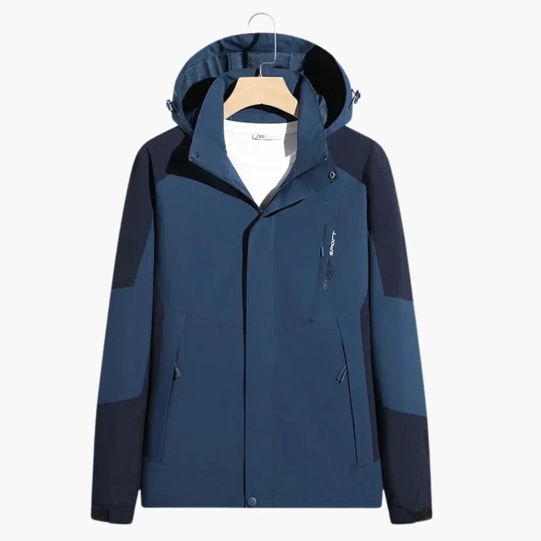 Men's Color-Block Hooded Ski Jacket