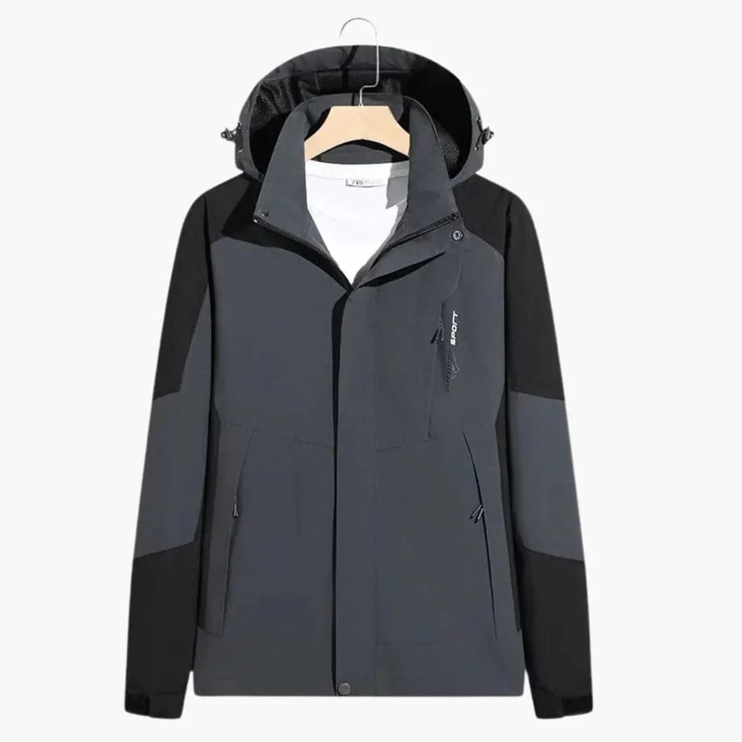 Men's Color-Block Hooded Ski Jacket