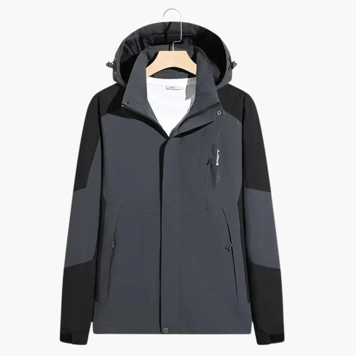 Men's Color-Block Hooded Ski Jacket