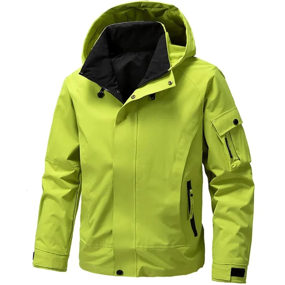 Men's High-Collar Hooded Ski Jacket