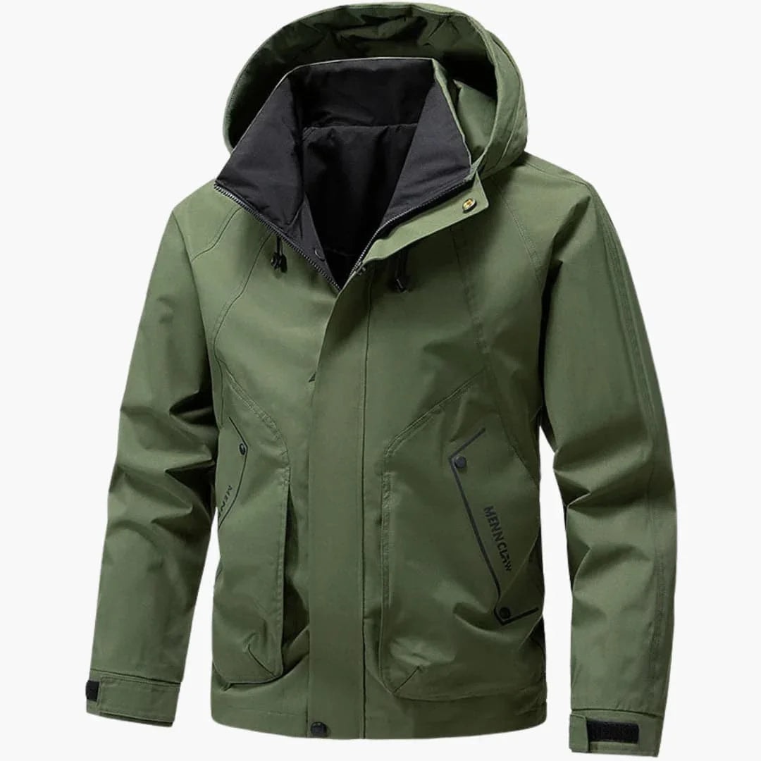 Men's High-Collar Hooded Ski Jacket