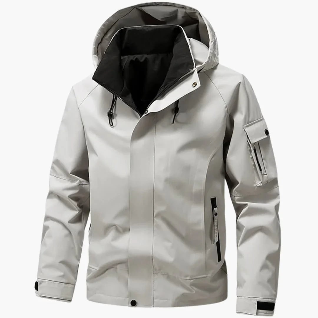 Men's High-Collar Hooded Ski Jacket