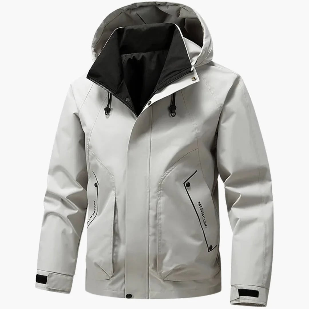 Men's High-Collar Hooded Ski Jacket
