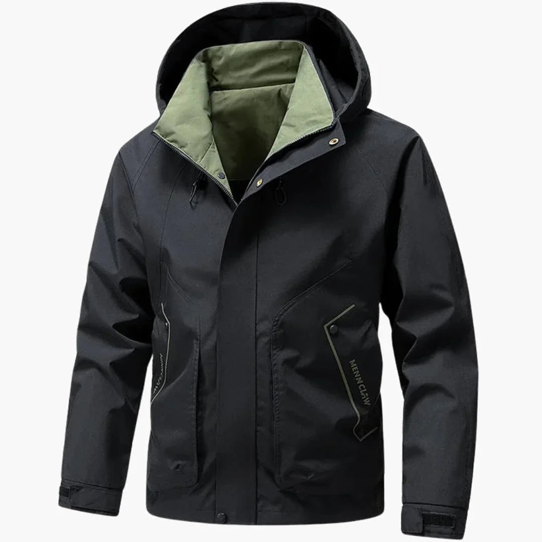 Men's High-Collar Hooded Ski Jacket