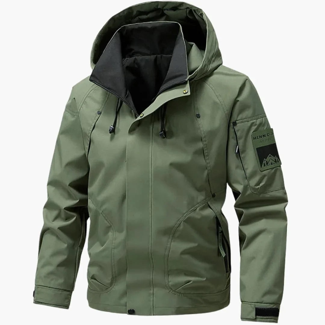 Men's High-Collar Hooded Ski Jacket