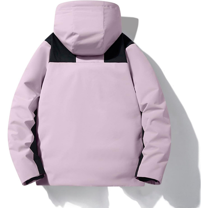 Women's Covered-Zip Hooded Ski Jacket