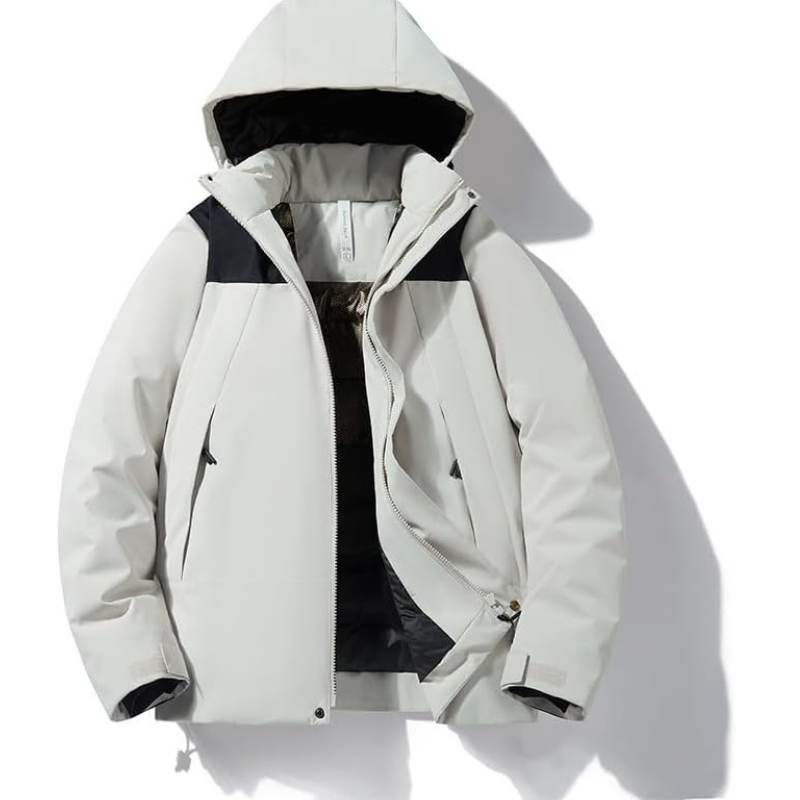 Women's Covered-Zip Hooded Ski Jacket