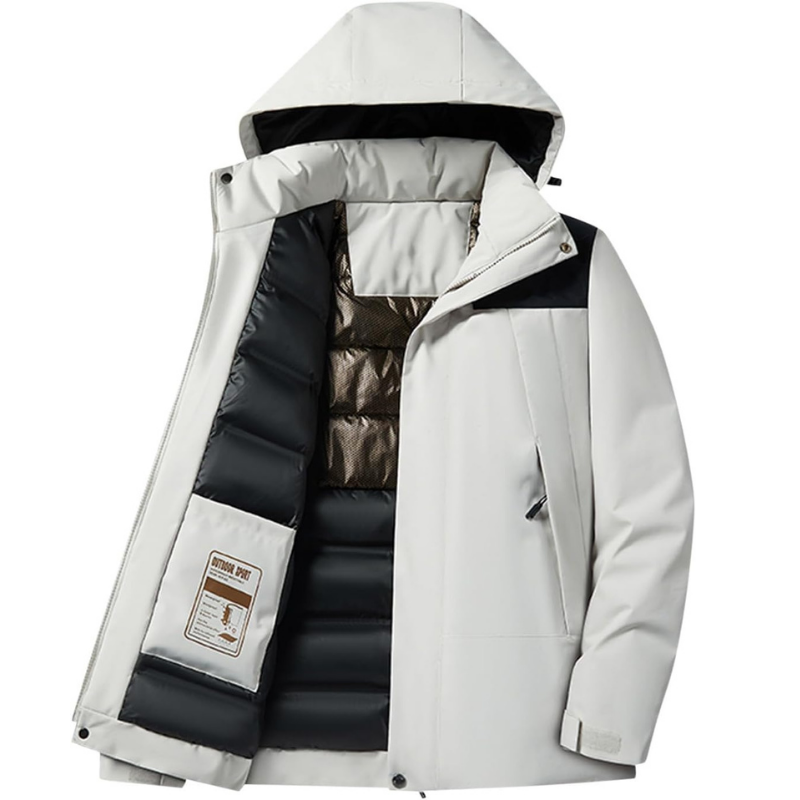 Women's Covered-Zip Hooded Ski Jacket