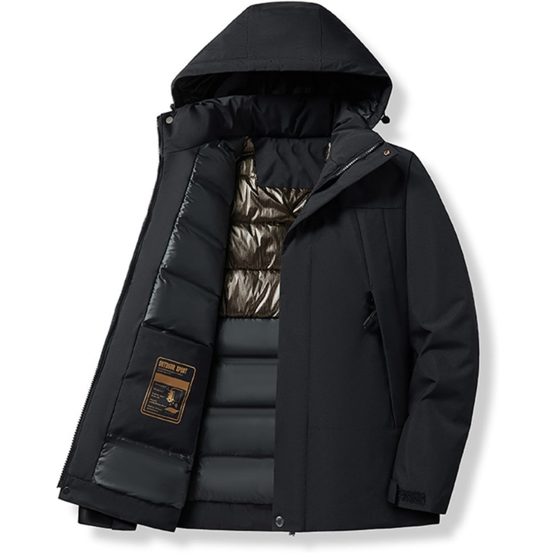 Women's Covered-Zip Hooded Ski Jacket