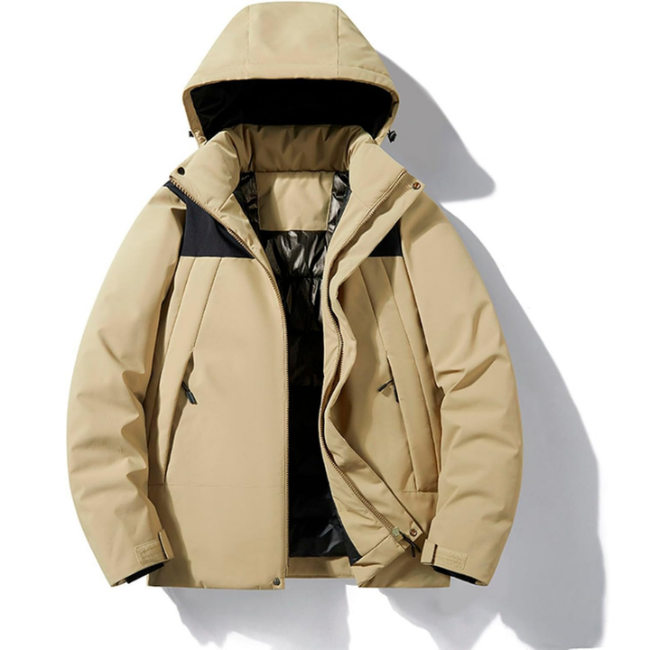 Women's Covered-Zip Hooded Ski Jacket