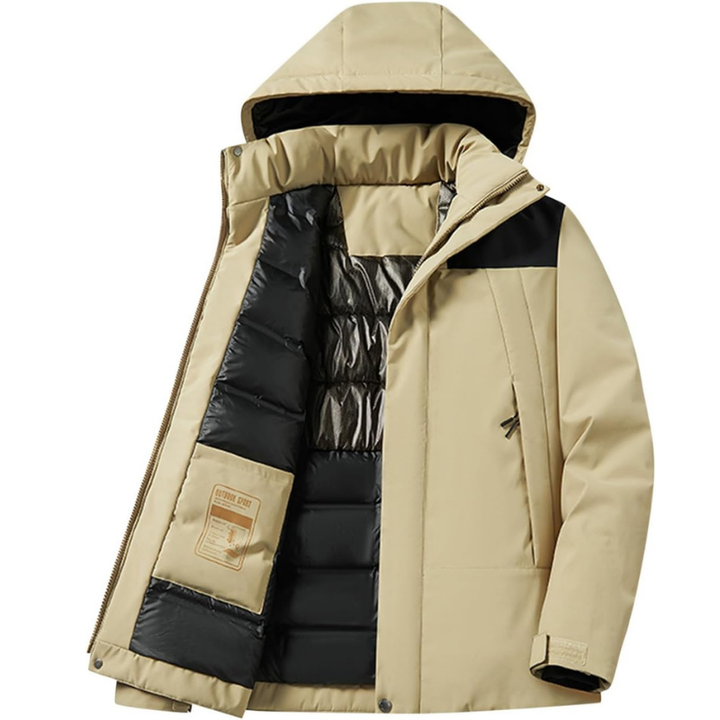 Women's Covered-Zip Hooded Ski Jacket