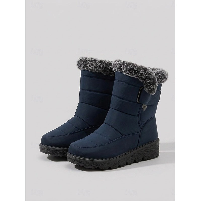 Aria | Faux Fur Trim Winter Snow Boots