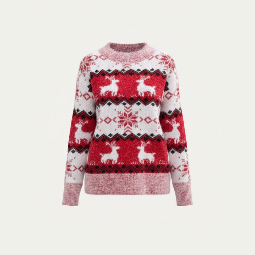 Evelyn | Women's Fair Isle Reindeer Christmas Jumper
