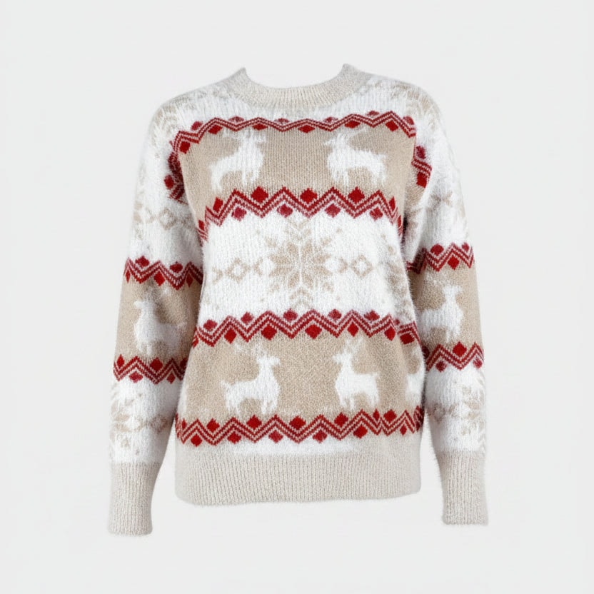 Evelyn | Women's Fair Isle Reindeer Christmas Jumper