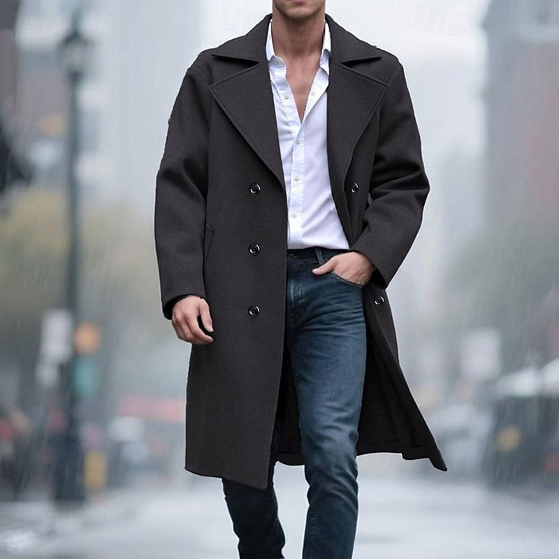 Jasper | Men's Double Breasted Long Coat
