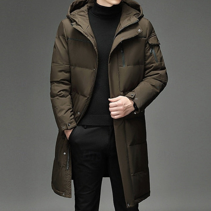 Winston | Men's Hooded Quilted Long Coat
