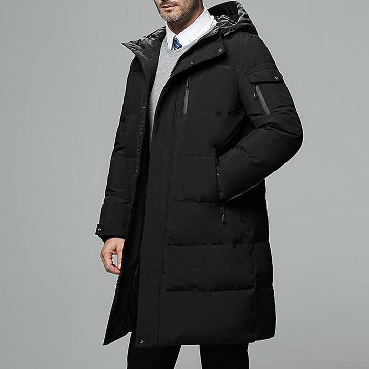 Edward | Men's Hooded Puffer Long Coat