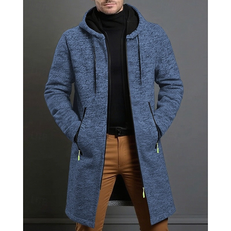 Tucker | Men's Hooded Zip Up Long Coat