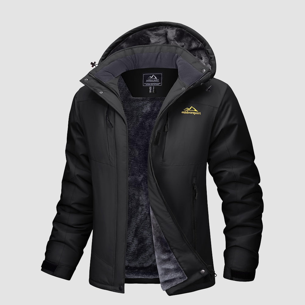 Black MAGCOMSEN Women's Waterproof Ski Jacket - Warm Fleece Lined Winter Snow Coat with Hood in #Color_Black
