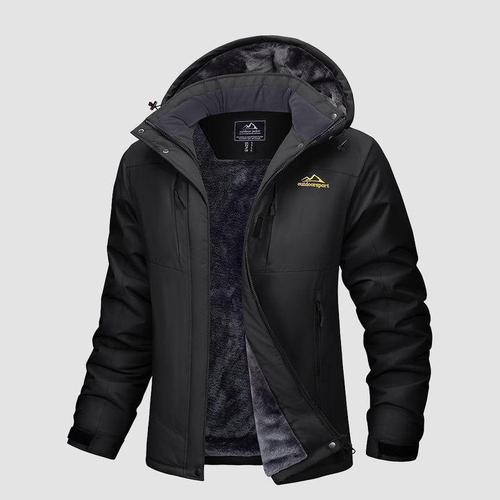 Black MAGCOMSEN Women's Waterproof Ski Jacket - Warm Fleece Lined Winter Snow Coat with Hood in #Color_Black