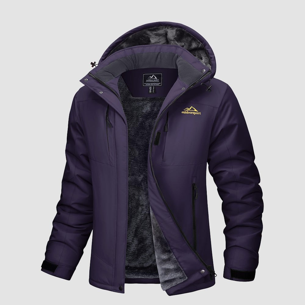 Deep Purple MAGCOMSEN Women's Waterproof Ski Jacket - Warm Fleece Lined Winter Snow Coat with Hood in #Color_Deep Purple