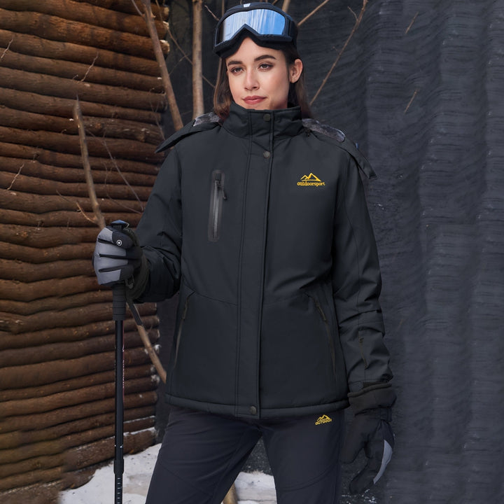 Carbon Grey MAGCOMSEN Women's Windproof & Waterproof Snow Ski Winter Jacket in #Color_Carbon Grey