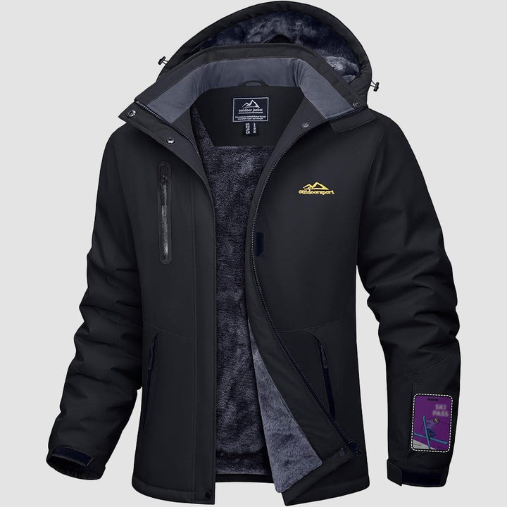 Black MAGCOMSEN Women's Windproof & Waterproof Snow Ski Winter Jacket in #Color_Black