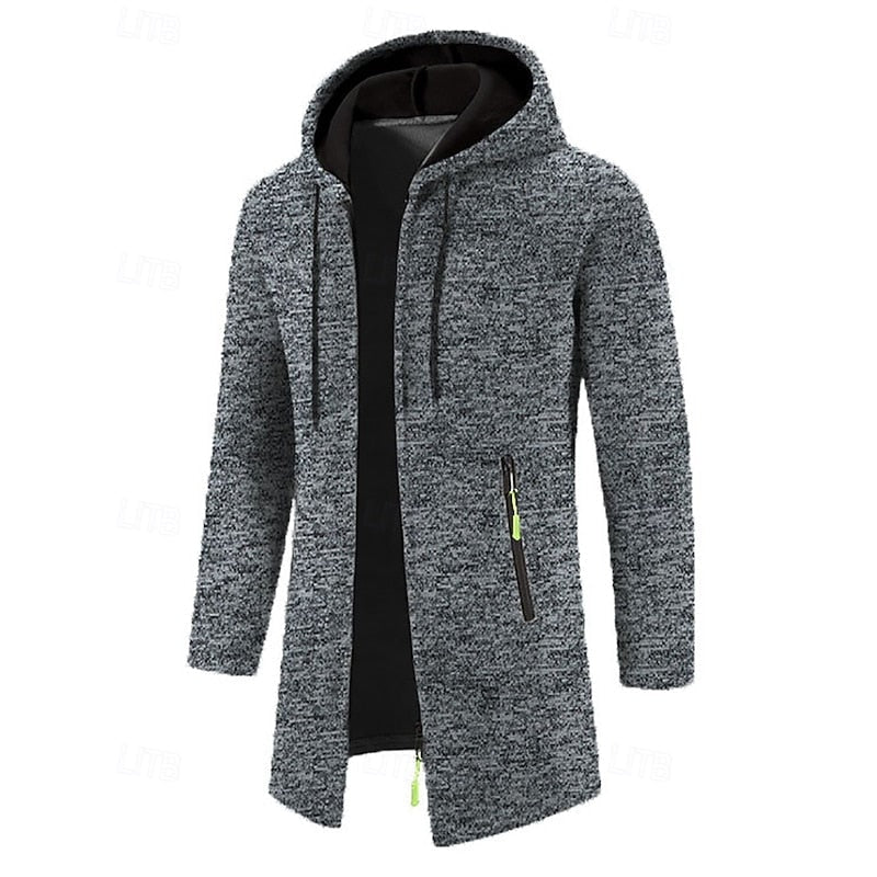Tucker | Men's Hooded Zip Up Long Coat