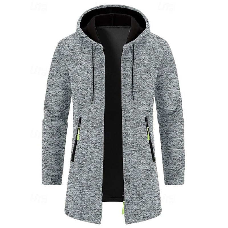 Tucker | Men's Hooded Zip Up Long Coat