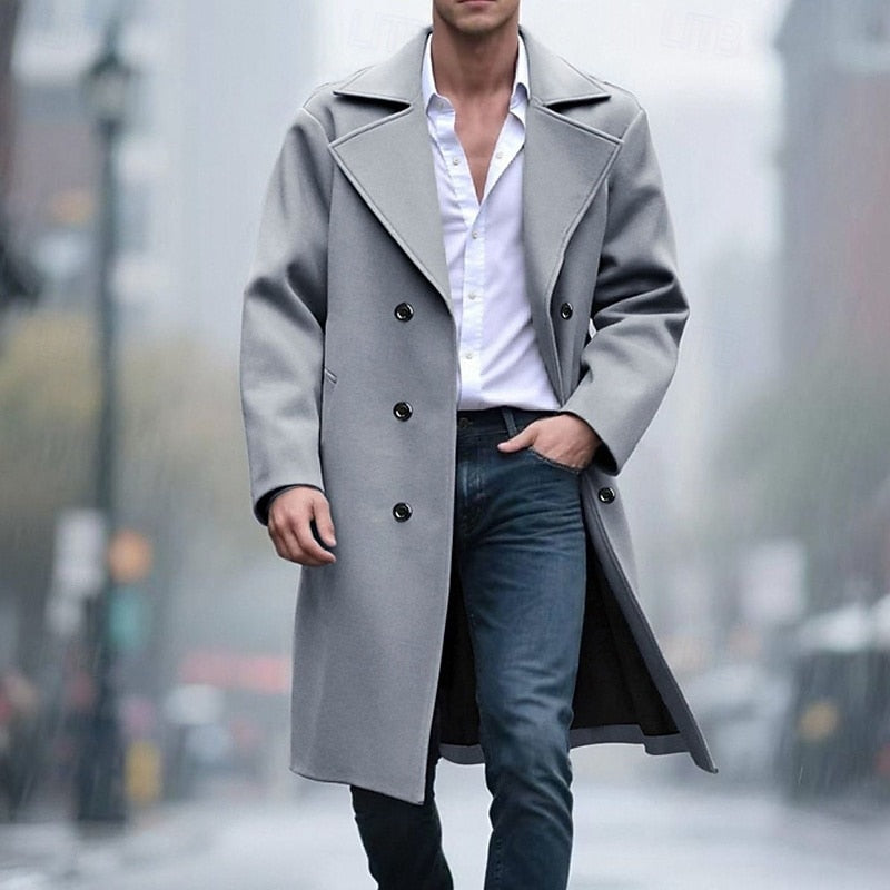 Jasper | Men's Double Breasted Long Coat