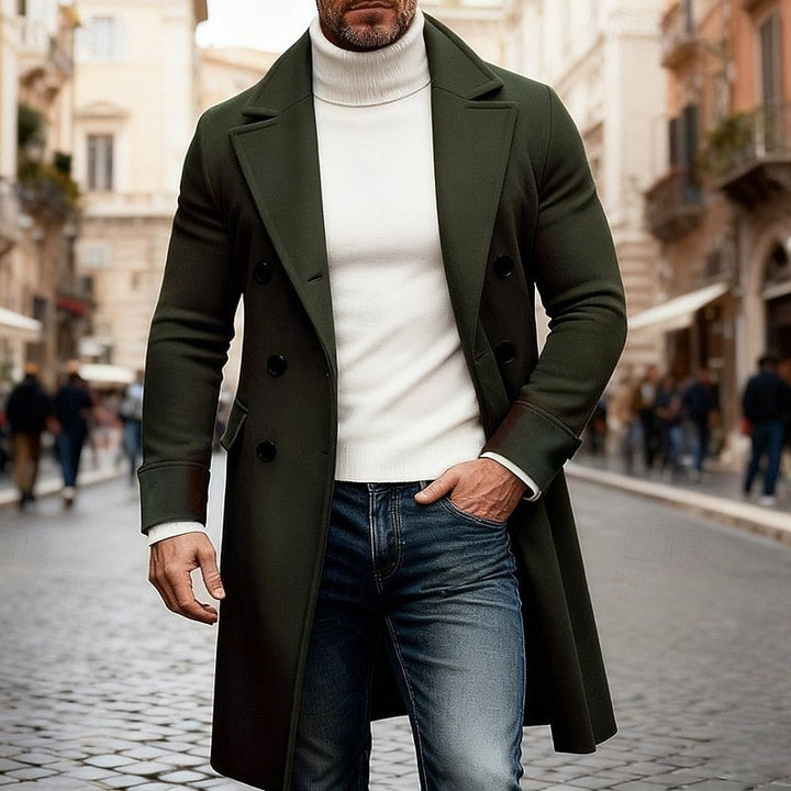 Roman | Men's Double Breasted Long Coat