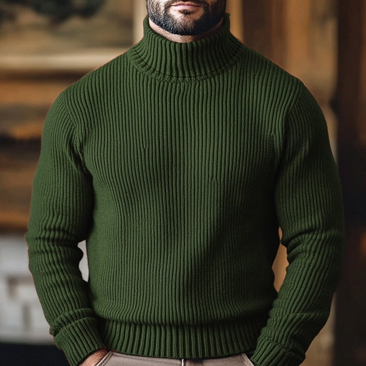 Landon | Men's Ribbed Turtleneck Jumper